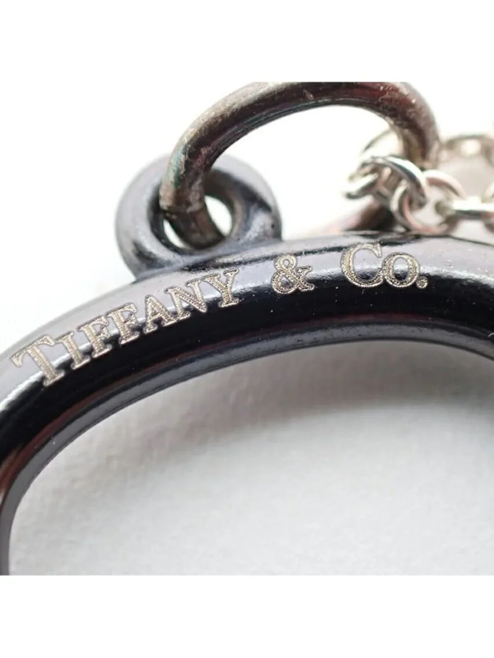 Tiffany & Co 925 Titanium Key Pendant Necklace